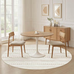 Nakagishi Round Rug Boho Area Rugs: 5x5 Washable Large Circle Neutral Soft - Image 4