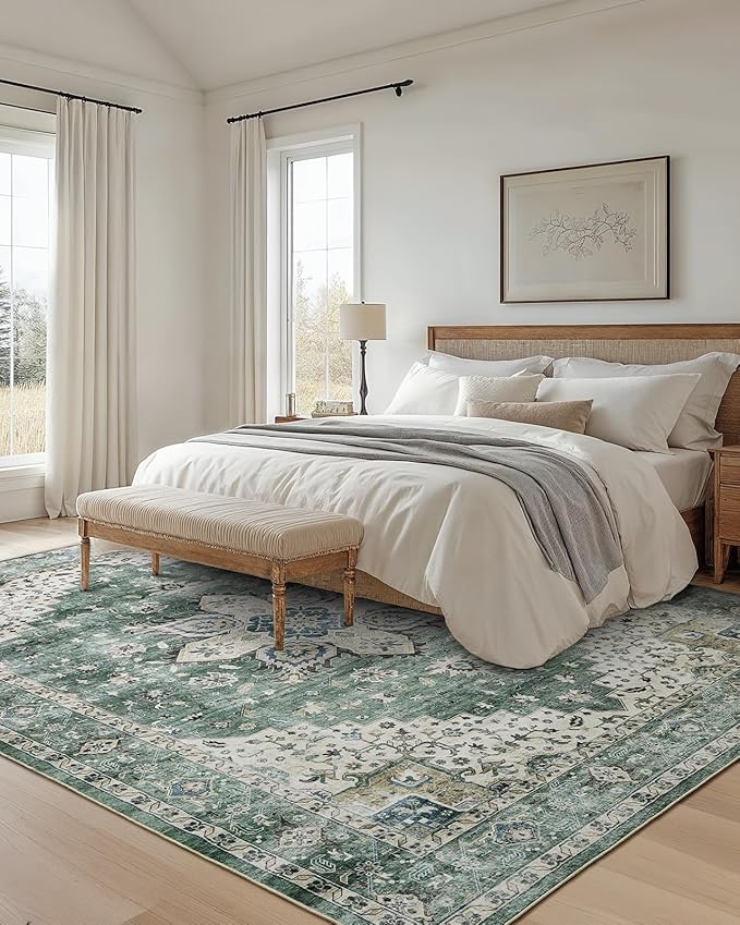 AMADA HOMEFURNISHING 5x7 Area Rugs, Washable Living Room Rug Low-Profile - Image 3