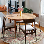 Lahome Moroccan Trellis Washable Round Area Rug, Round Rug 5ft Soft Non-Slip - Image 3