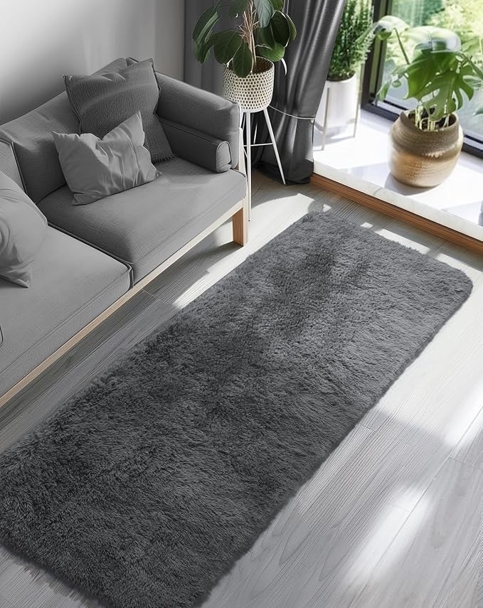 Ophanie Runner Rug for Hallway, 3x8 Washable Non-Slip Fluffy Soft Bedside Rugs - Image 6