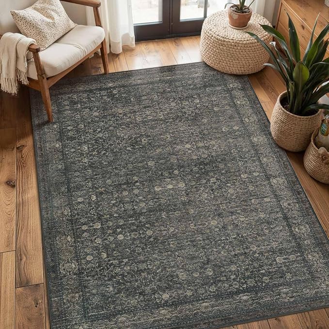 Rugxara 3x5 Washable Entryway Rug, Non Slip Boho Runner Rugs by Rugxara