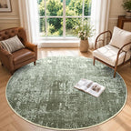 6Ft Round Area Rugs for Living Room, Soft Non-Slip Washable Rugs Modern - Image 2