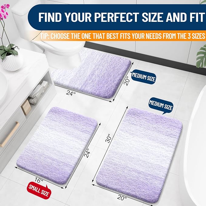 OLANLY Bathroom Runner Rugs Mat 47x24, Extra Soft Absorbent Microfiber Bath Rug - Image 2
