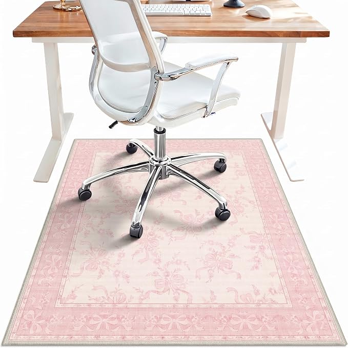48"x60" Office Chair Mat for Hardwood Tile Floor, Under Desk Carpet Protector by BESBLEE