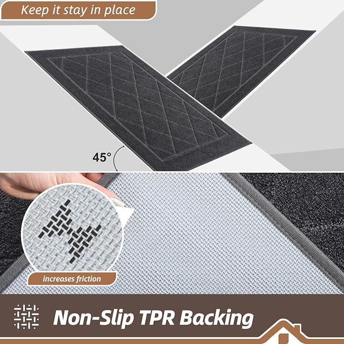 BEQHAUSE Dirt Trapper Door Mat 20" x 32", Doormat Non-Slip Entryway Rugs - Image 5