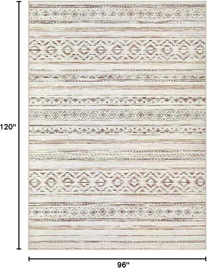 cotiled 8x10 Area Rugs Living Room Rug: Washable Boho Rugs - Image 2