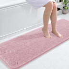 OLANLY Bathroom Runner Rugs 59x20, Soft Absorbent Chenille Bath Rugs, Rubber by OLANLY