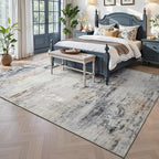 Toneed Abstract Area Rug 7x9 Modern Washable Rug Soft Non Slip Rug Low Pile - Image 2