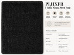 Area Rug for Living Room Bedroom: 6x9 Black Soft Fluffy Shag Upgrade Non-Slip - Image 4