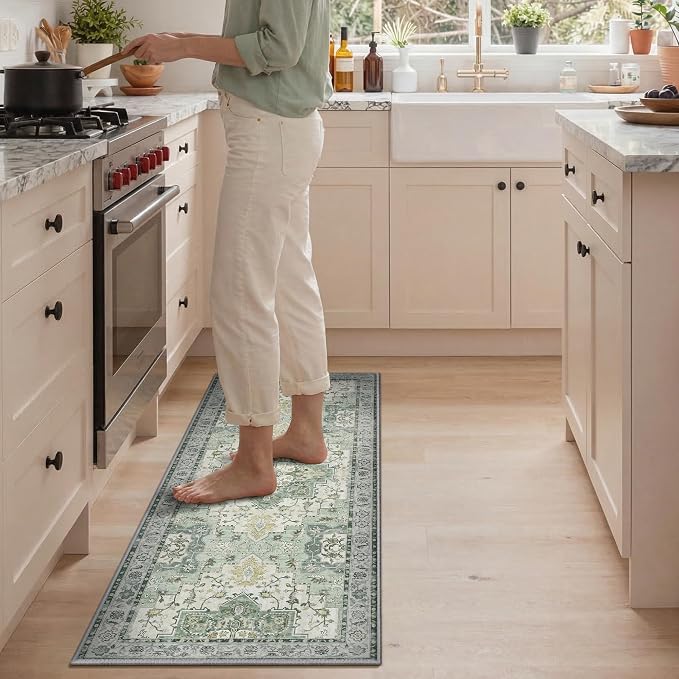 GENIMO Kitchen Rugs Non Slip Washable, 2’x5’ Kitchen Mats by GENIMO