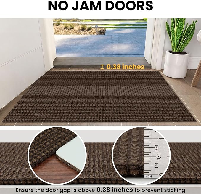 IOHOUZE Washable Runner Rug 3x8 Non Slip Rubber Backed Wide Hallway Runner - Image 2