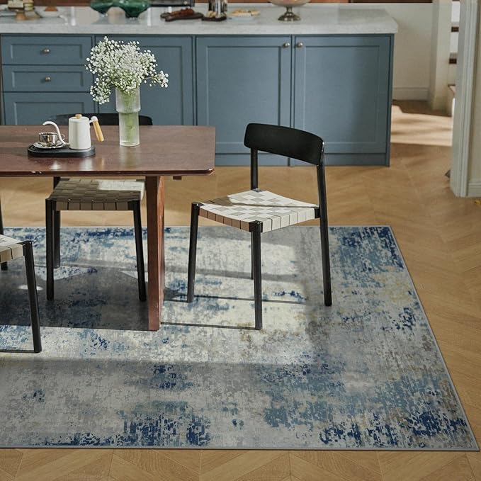 Lahome Modern Abstract Washable Area Rugs 5x7, Soft Living Room Rug Non Slip - Image 3