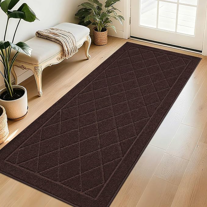 BEQHAUSE Dirt Trapper Door Mat 32" x 72", Doormat Non-Slip Entryway Rugs by BEQHAUSE
