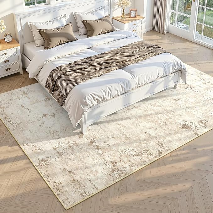 Toneed Abstract Area Rug 5x8 Modern Washable Rug Soft Non Slip Rug Low Pile - Image 2