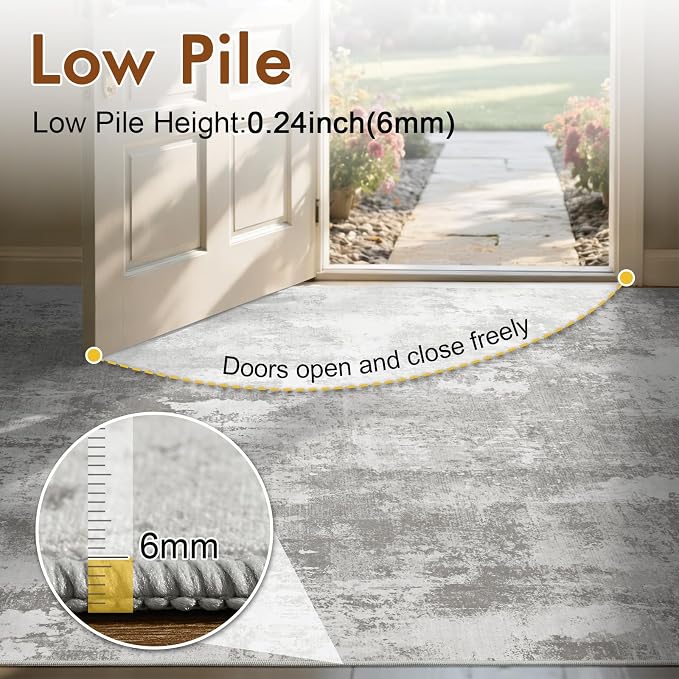 8x10 Ft Large Area Rugs for Living Room, Soft Non-Slip Washable Rugs Modern - Image 8
