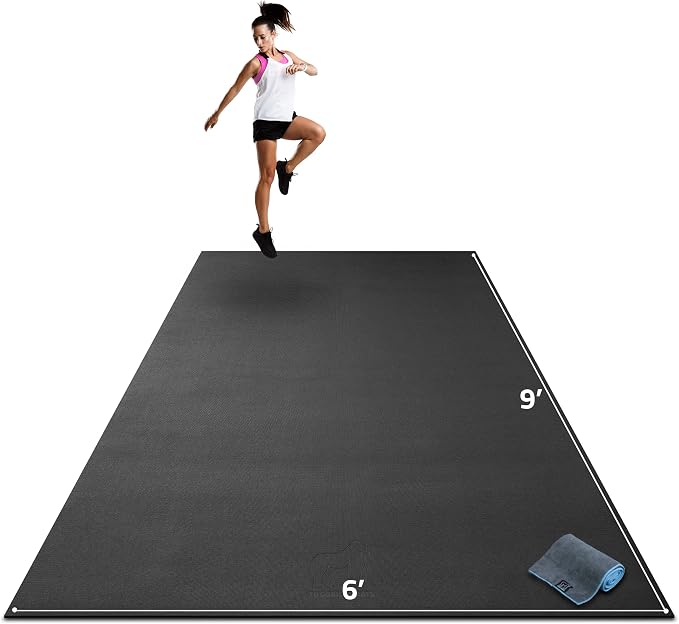 Gorilla Mats Extra Large Exercise Mat – 9'x6', Flat Fitness, Yoga & Weight by YoGorillaMats