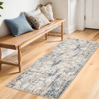 2x5 Non-Slip Washable Runner Rug – Modern Neutral Abstract Small Rug - Image 3