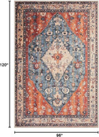 SERISSA Boho Tribal 8x10 Area Rugs, Washable Vintage Large Living Room Rug - Image 2