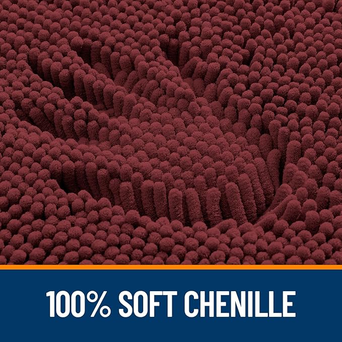 OLANLY Toilet Rugs U-Shaped 20x20, Extra Soft Absorbent Chenille Contour - Image 3