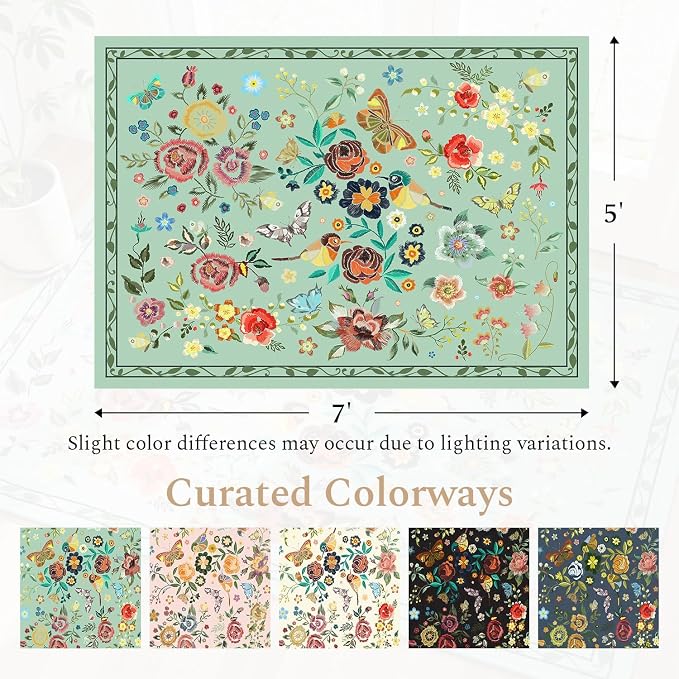 Rugflix 5x7 Washable Area Rug for Living Room, Soft Non Slip Low Pile Carpet - Image 2