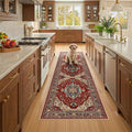 RELEANY Area Rugs Runner 2'6"x8' Washable Non-Slip, Floral Vintage Distress by RELEANY
