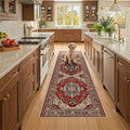 RELEANY Area Rugs Runner 2'x8' Washable Non-Slip, Floral Vintage Distress by RELEANY