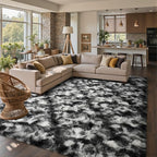 9x12 Ft Extra Large Shag Rugs for Living Room, Tie Dyed Ultra Soft Fluffy Furry by Cuzwlovita