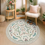 Cream Round Rugs 4ft for Living Room - Image 3