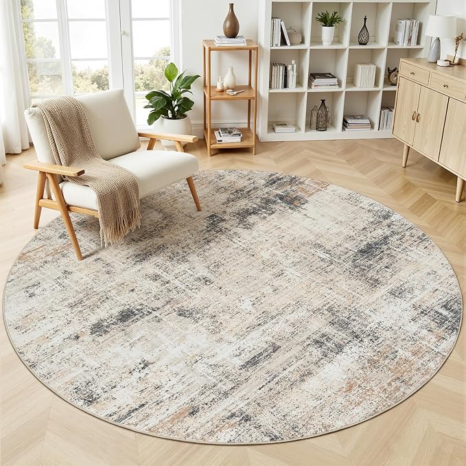 Lofus 4ft Area Rugs for Living Room, Soft Abstract Carpets for Bedroom Dining by Lofus