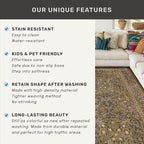 3x10 Long Runner Rugs for Hallway Non Slip, Geometric Floral Design Washable - Image 6