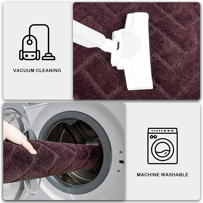 PURRUGS Dirt Trapping Door Mat 32" x 47", Non-Slip Machine Washable Entry Rug - Image 7