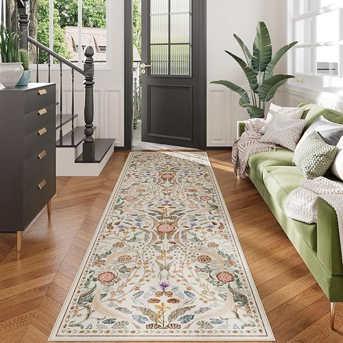 AMTOVO 2.7x8 Runner Rug for Hallway, Washable Non-Slip Long Kitchen Carpet - Image 4