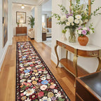2'6" x 14' Runner Rug for Hallways Espresso, Non Slip Washable Rugs - Image 6