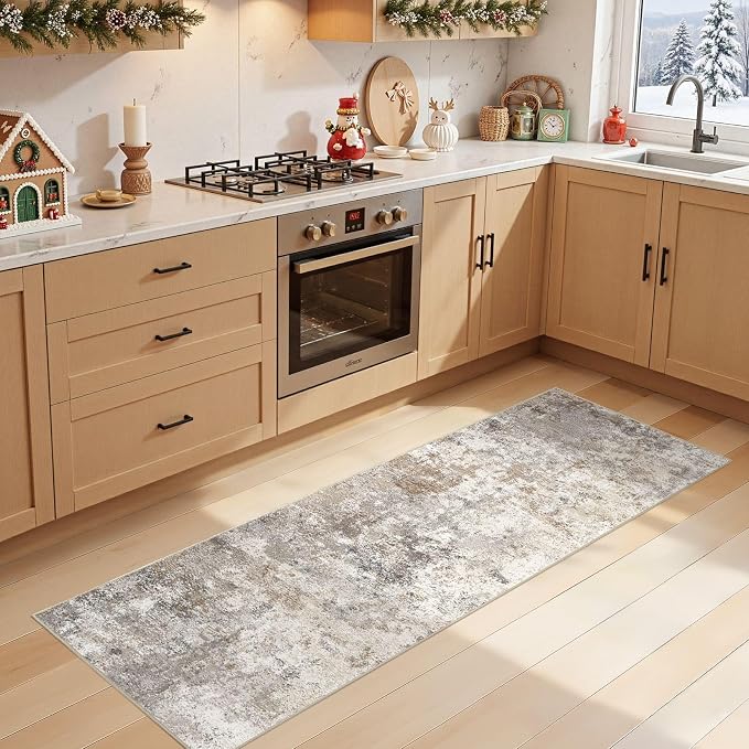 UERMEI 2x6 Washable Runner Rug for Hallway, Non Slip Low Pile Kitchen Carpet - Image 4