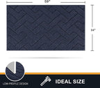 PURRUGS Dirt Trapping Door Mat 34" x 59", Non-Slip Machine Washable Entry Rug - Image 2