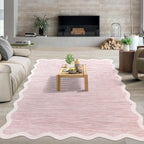 GarveeHome Scalloped Washable Rug 6x9 Area Rugs by GarveeHome