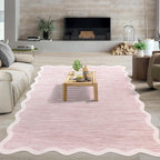GarveeHome Scalloped Washable Rugs 10x13 Rug by GarveeHome