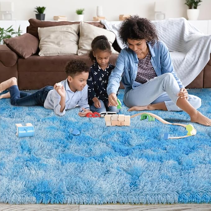 Area Rugs for Living Room 6x9, Ultra Soft Fluffy Rug for Bedroom, Modern Shaggy - Image 7