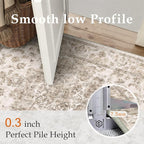 12x15 Neutral Area Rug Brown Vintage Living Room Bedroom Washable Carpet - Image 8