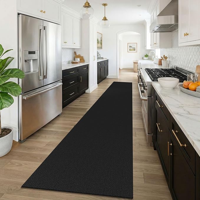 KOZYFLY Black 2.5'x16' Runners Rugs - Image 2