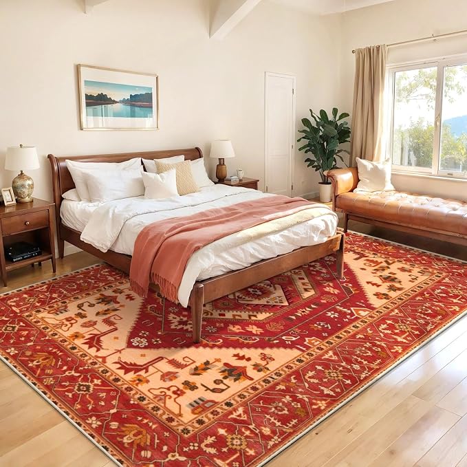 SERISSA 6x9 Area Rugs for Living Room, Large Washable Non-Slip Boho Rug - Image 6