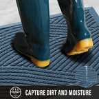 HIYARD Sturdy Front Door Mat, Absorbent Muddy Dirt Resist Welcome Door Mats - Image 2