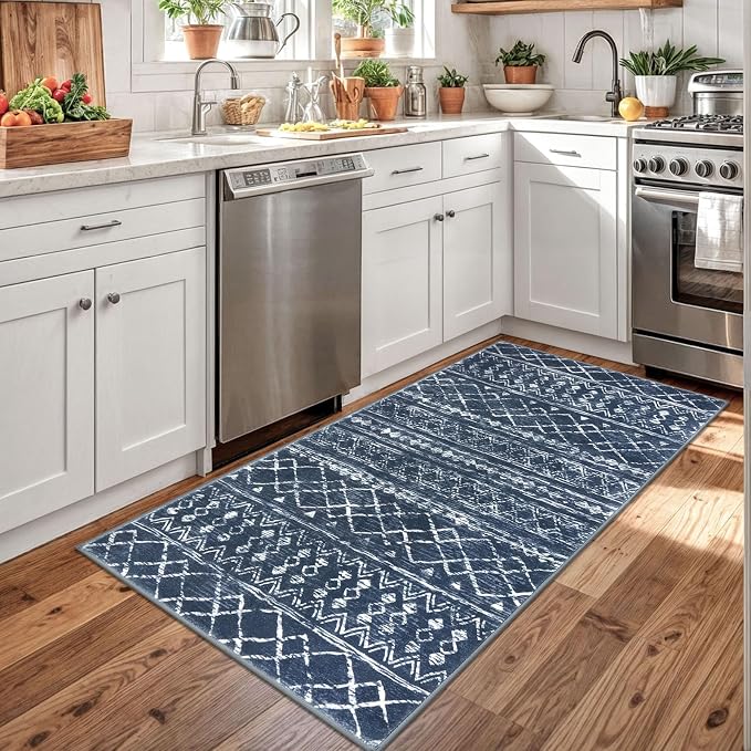 KUTA 3x5 Boho Area Rug for Living Room, Moroccan Washable Kitchen Rugs Non Slip - Image 2