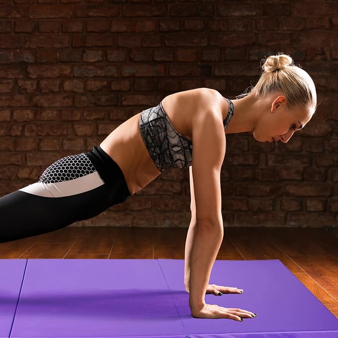 BalanceFrom 6x2 Feet 3-Panel Folding Gymnastics Mat – 2-Inch Thick Pad - Image 4