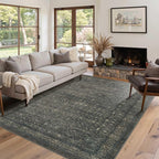 Rugxara Washable Area Rug for Living Room, Vintage Boho Rugs for Office by Rugxara