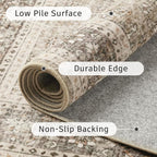 DCX Beige and Taupe 4x6 Rug, Kid & Pet Friendly - Image 6