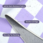 Terrug Purple and White Checkered Rug - Image 5