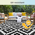 Favoyard Outdoor Rug 5x8 ft Waterproof Reversible Patio Plastic Straw Rugs - Image 3