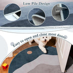 Abstract Round Rugs for Living Room, Circlr Area Rug for Bedroom 8ft Non Slip - Image 3