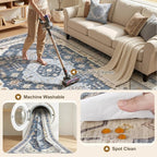 5x7 Washable Area Rug, Large Rugs - Image 2